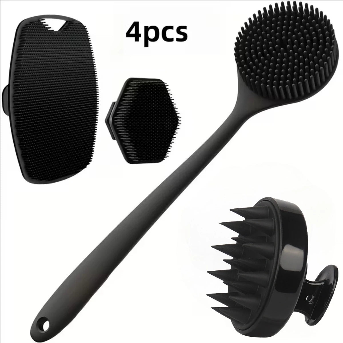 Silicone Body Scrubber Set (4-Piece)
