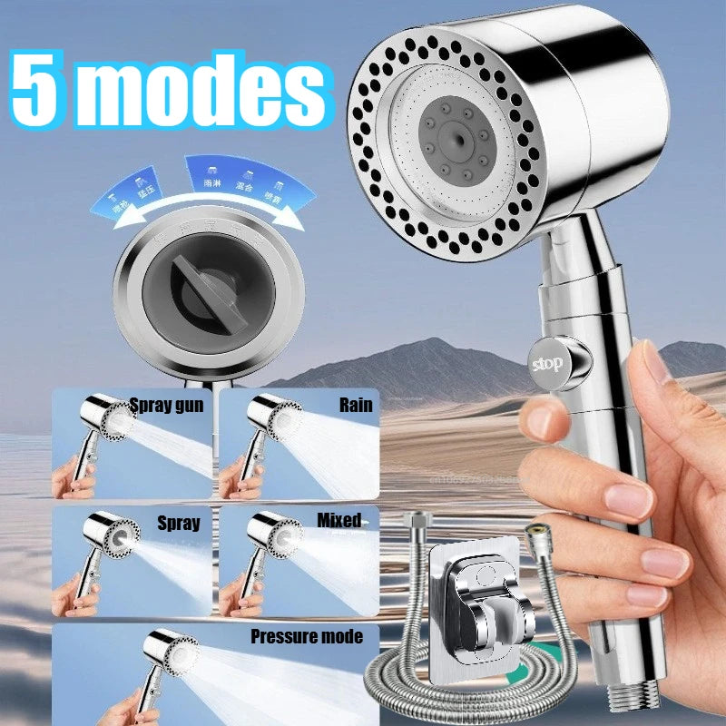 5-mode filtered handheld shower head